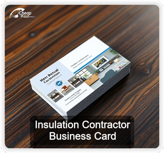 Insulation Contractor business card design sample