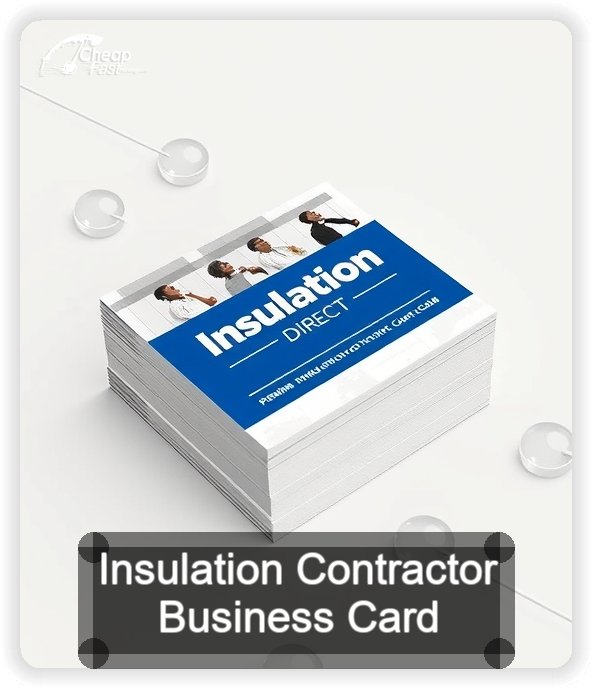 Insulation Contractor business card design sample