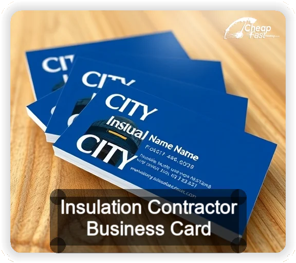 Insulation Contractor business card design sample