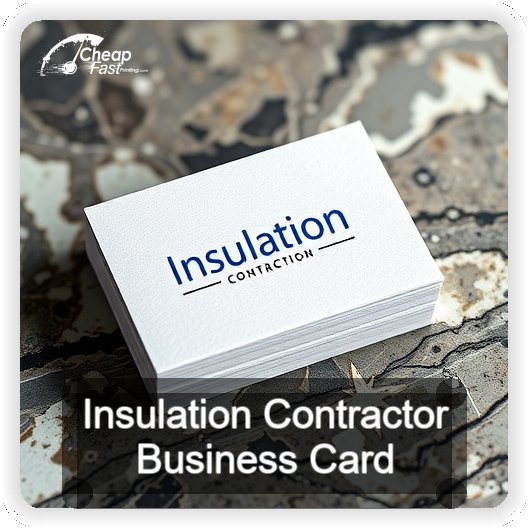 Insulation Contractor business card design sample