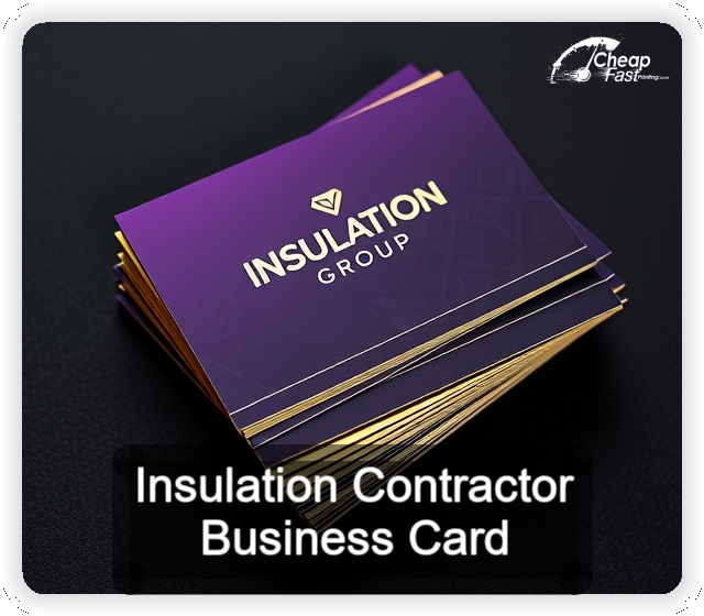 Insulation Contractor business card design sample