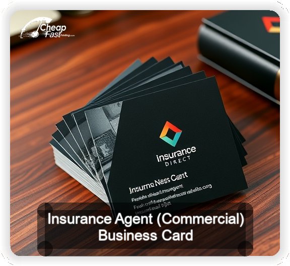 Insurance Agent Commercial business card design sample