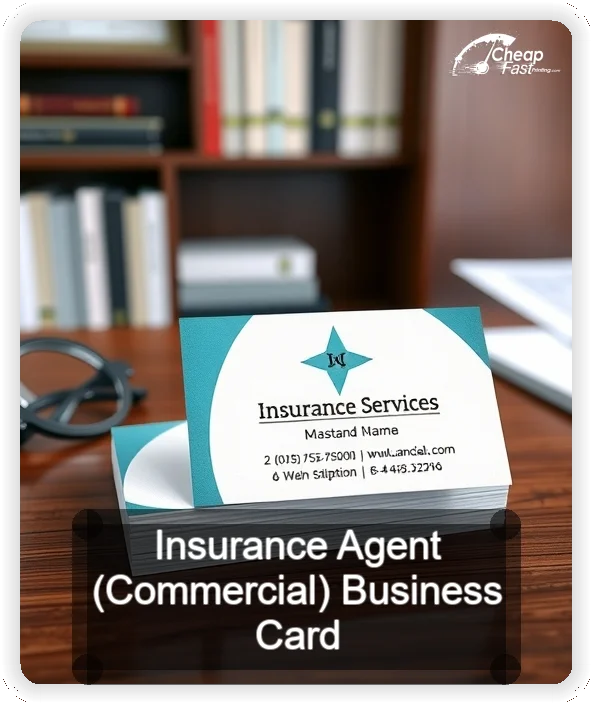 Insurance Agent Commercial business card design sample