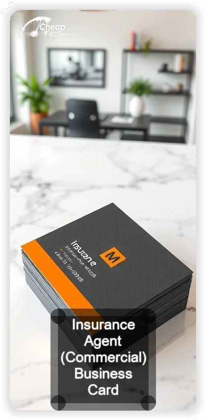 Insurance Agent Commercial business card design sample