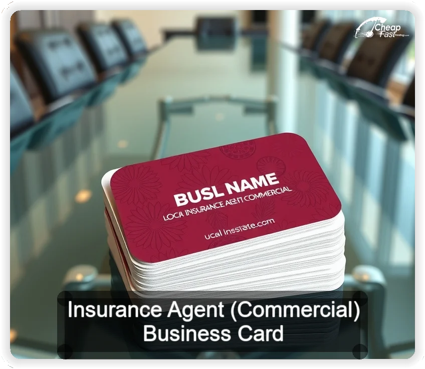 Insurance Agent Commercial business card design sample