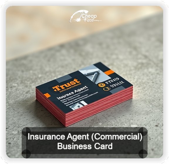 Insurance Agent Commercial business card design sample