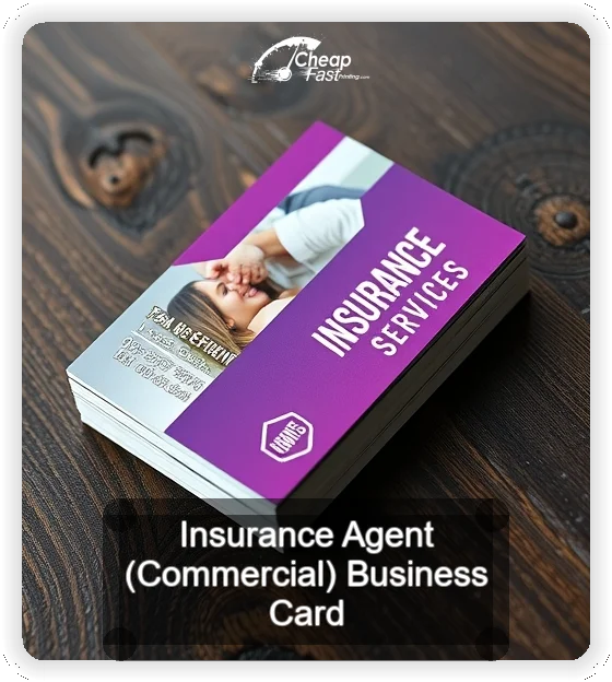 Insurance Agent Commercial business card design sample