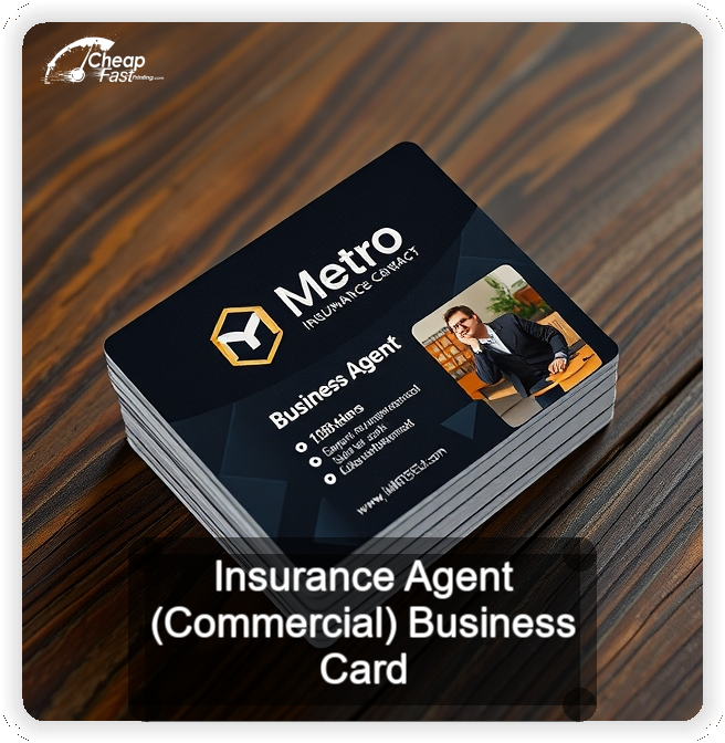 Insurance Agent Commercial business card design sample
