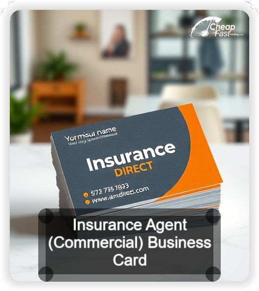 Insurance Agent Commercial business card design sample