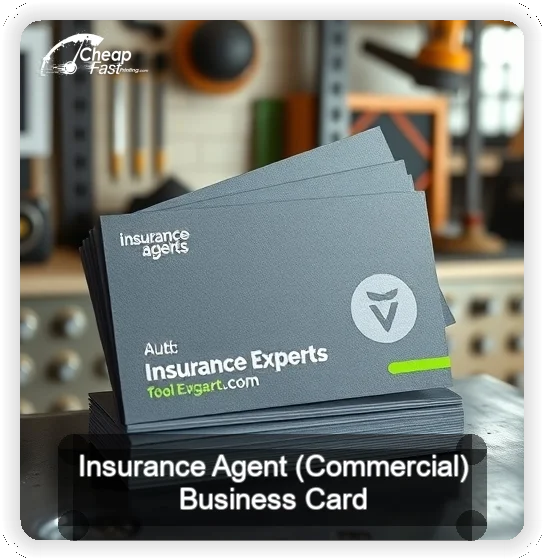 Insurance Agent Commercial business card design sample