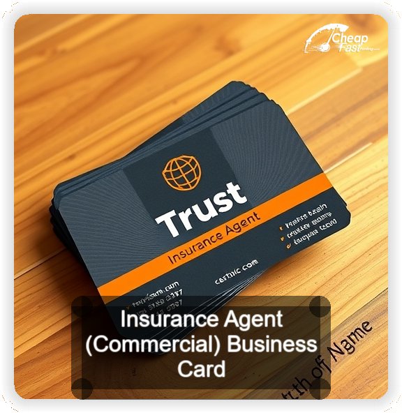 Insurance Agent Commercial business card design sample