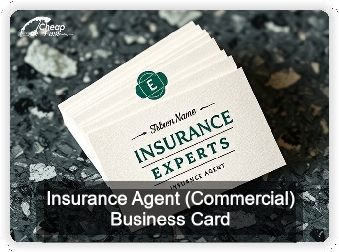 Insurance Agent Commercial business card design sample