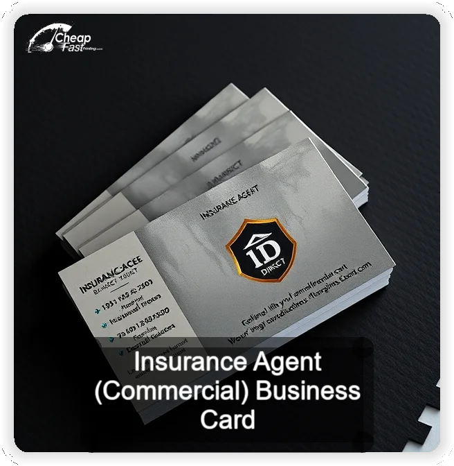 Insurance Agent Commercial business card design sample