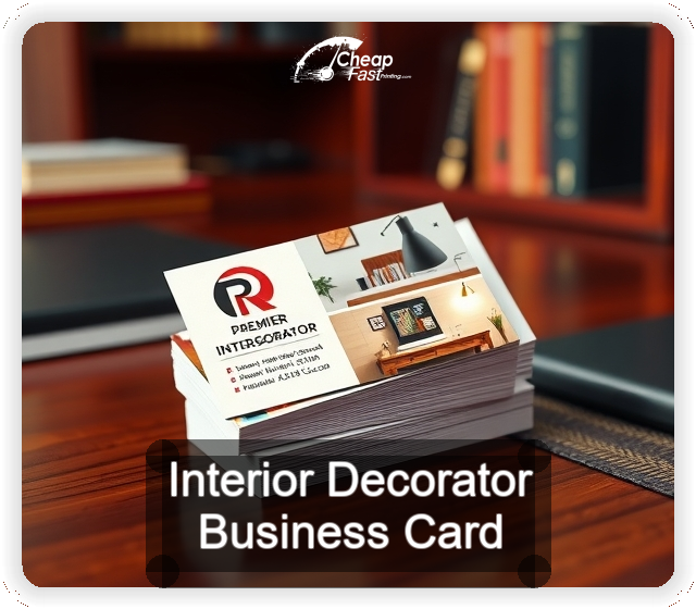Interior Decorator business card design sample