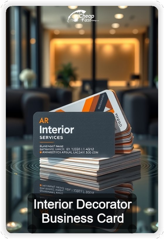 Interior Decorator business card design sample