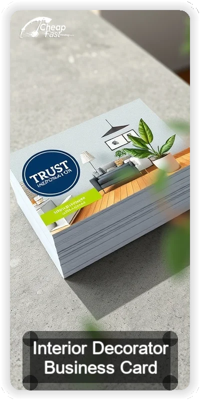 Interior Decorator business card design sample