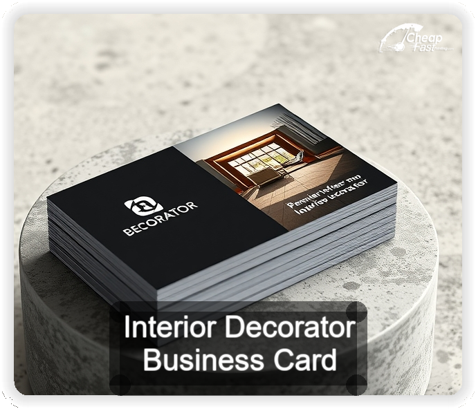 Interior Decorator business card design sample