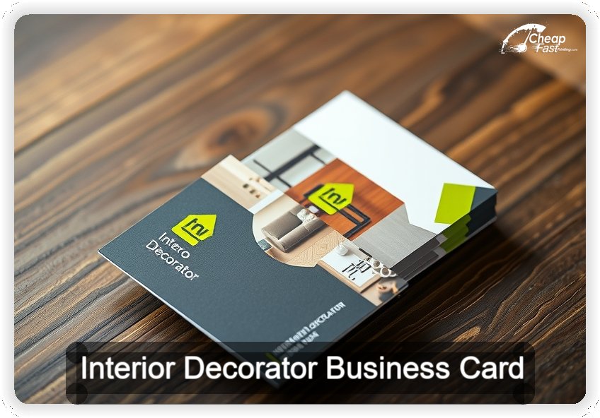Interior Decorator business card design sample