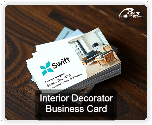 Interior Decorator business card design sample
