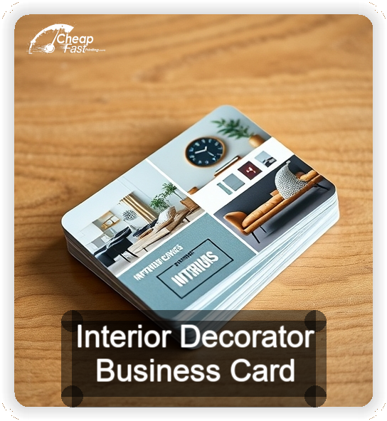 Interior Decorator business card design sample