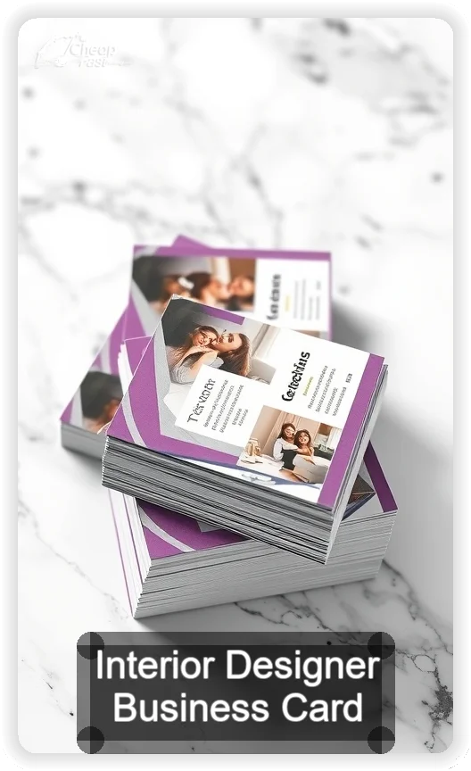 Interior Designer business card design sample