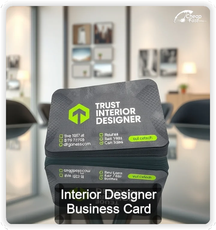 Interior Designer business card design sample