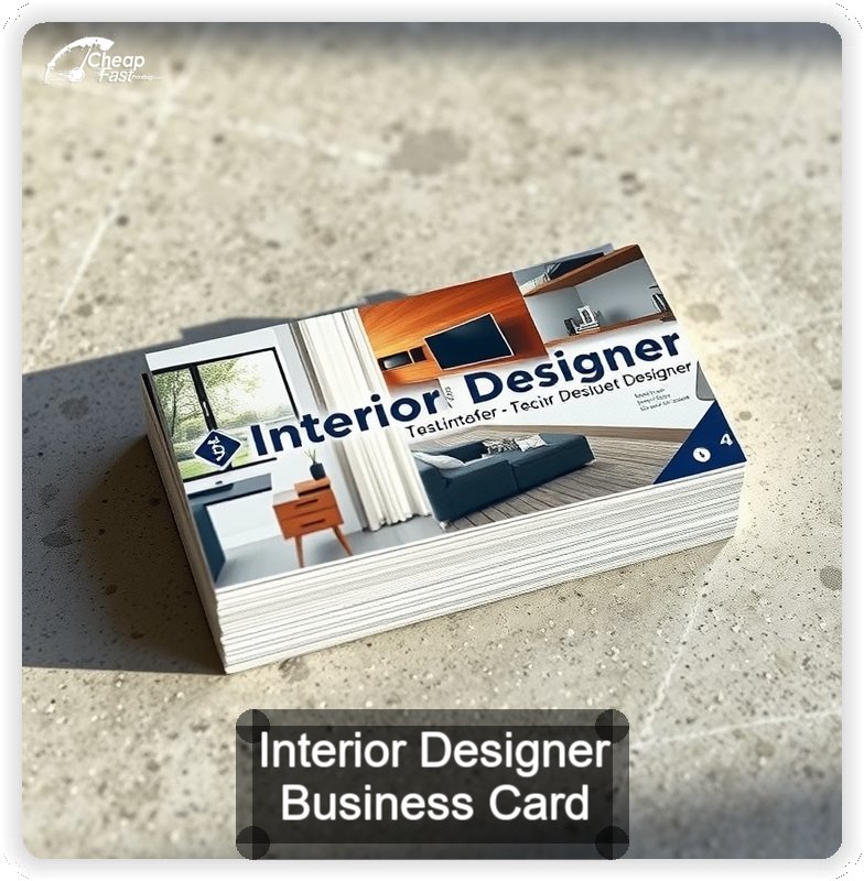 Interior Designer business card design sample