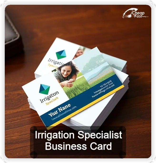 Irrigation Specialist business card design sample