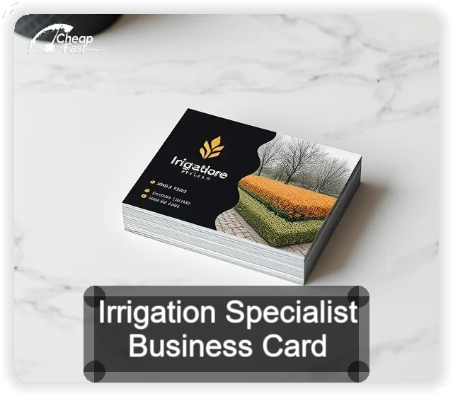 Irrigation Specialist business card design sample