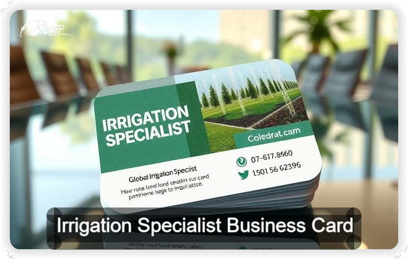 Irrigation Specialist business card design sample