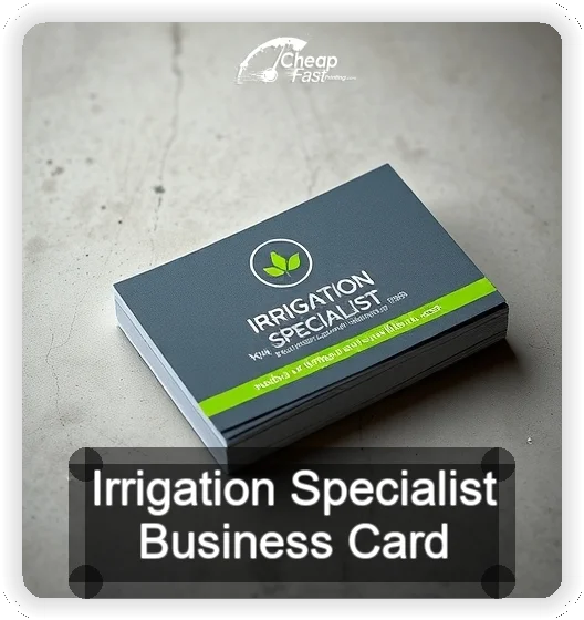 Irrigation Specialist business card design sample