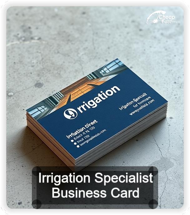 Irrigation Specialist business card design sample
