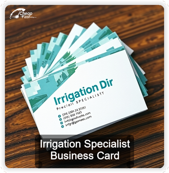 Irrigation Specialist business card design sample