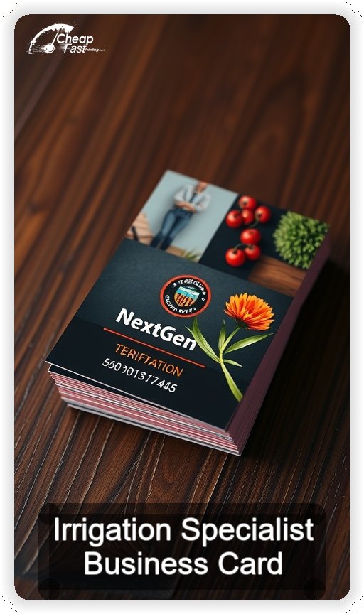 Irrigation Specialist business card design sample