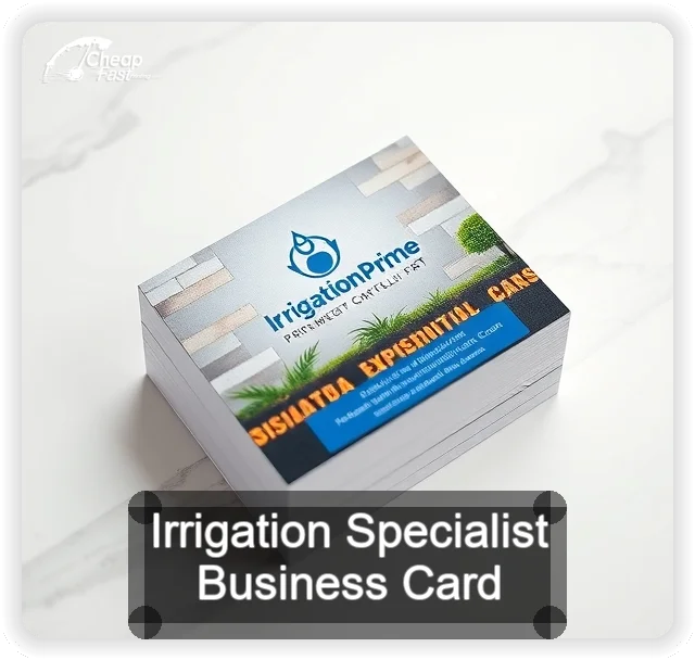 Irrigation Specialist business card design sample