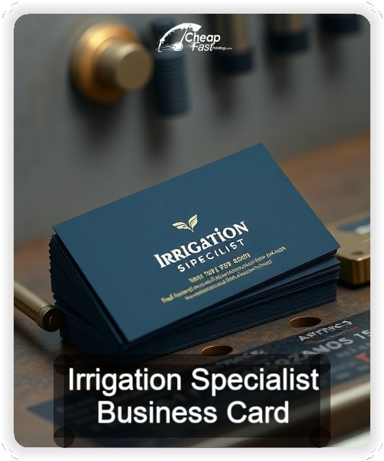 Irrigation Specialist business card design sample