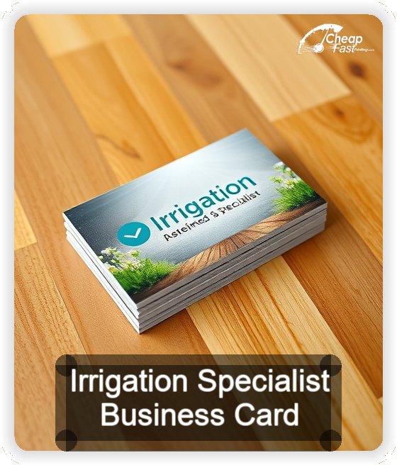Irrigation Specialist business card design sample