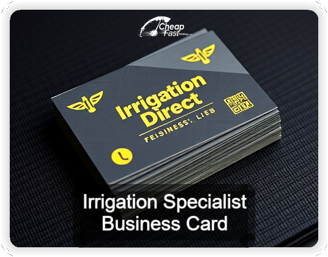 Irrigation Specialist business card design sample