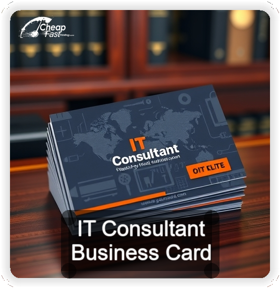 It Consultant business card design sample