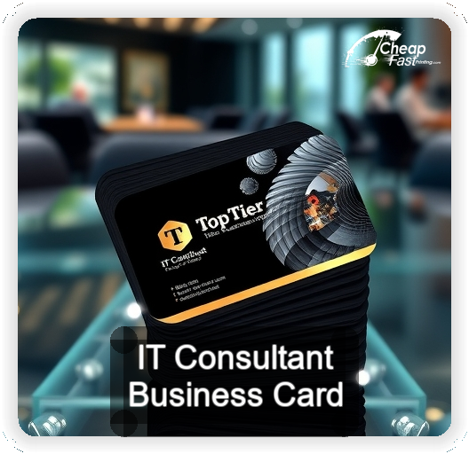 It Consultant business card design sample