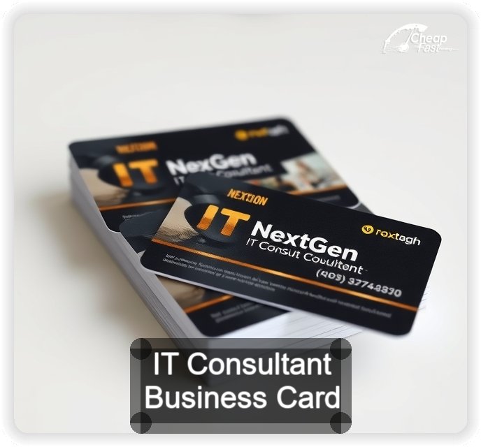 It Consultant business card design sample