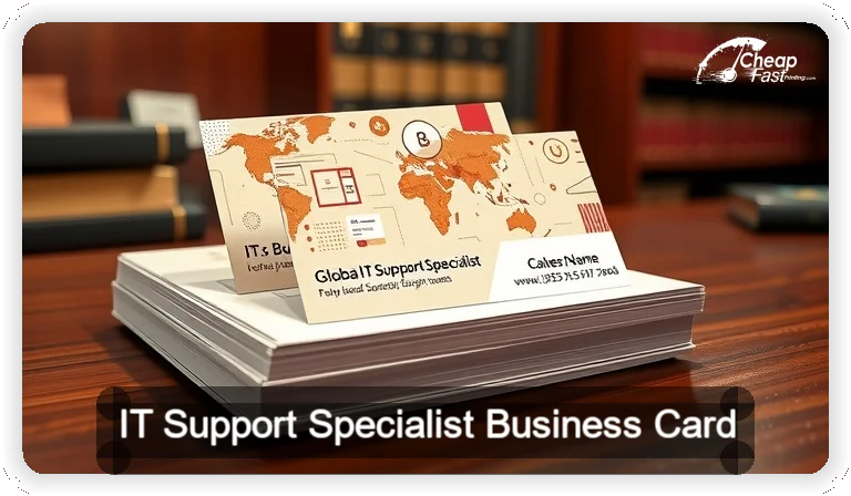 It Support Specialist business card design sample