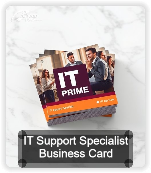 It Support Specialist business card design sample