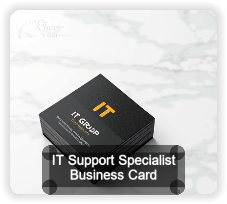 It Support Specialist business card design sample