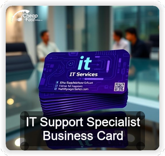 It Support Specialist business card design sample