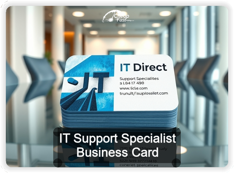 It Support Specialist business card design sample