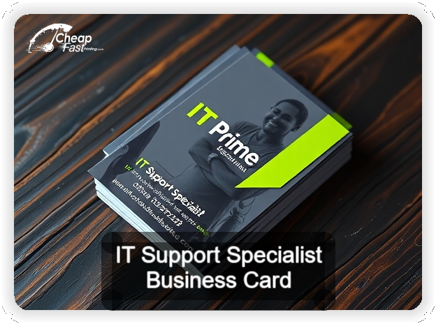 It Support Specialist business card design sample