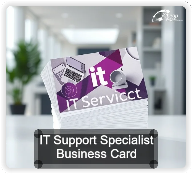 It Support Specialist business card design sample