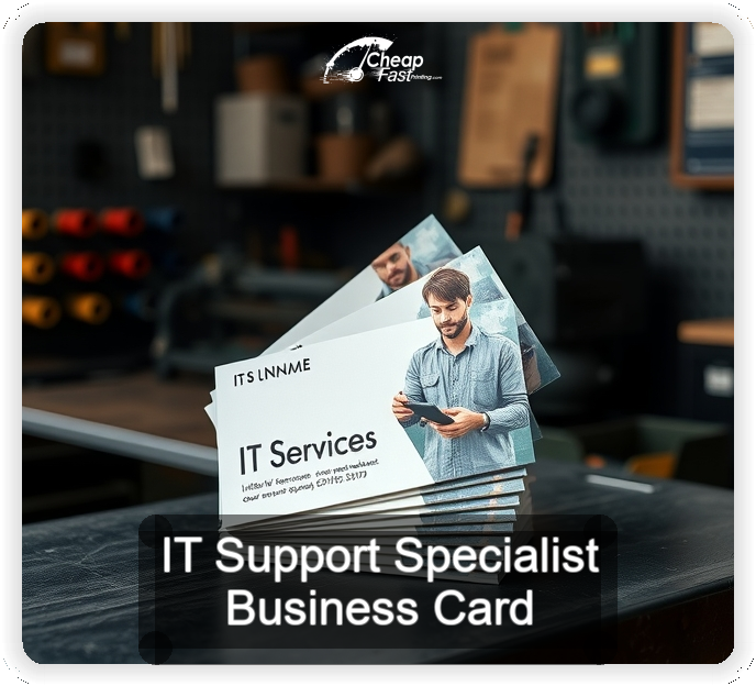It Support Specialist business card design sample