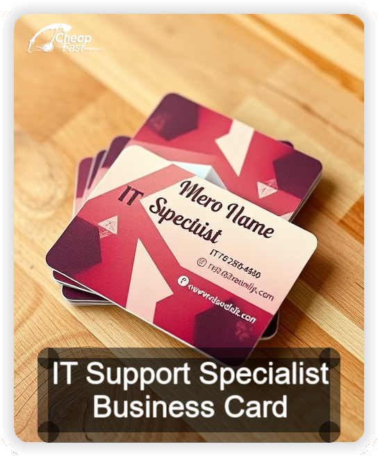 It Support Specialist business card design sample